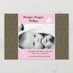 5x7 het Varen van het meisje de Aankondiging