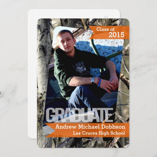 5x7 Hogere aankondiging van Camo Camouflage door H (Voorkant / Achterkant)