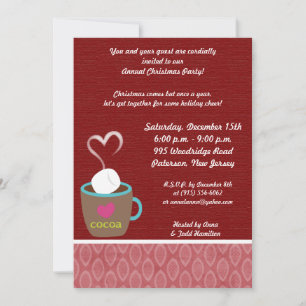 5x7 Hot Cup Coco-uitnodiging Kaart