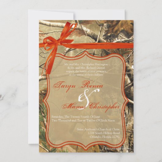 5x7 Hunters Camoflouge Camo Weddenschap Kaart (Voorkant)