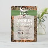 5x7 Hunting Deer Doe Buck Camo Wedding Invitation Kaart (Staand voorkant)