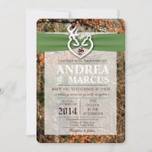5x7 Hunting Deer Doe Buck Camo Wedding Invitation Kaart (Voorkant)