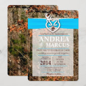 5x7 Hunting Deer Doe Buck Camo Wedding Invitation Kaart (Voorkant / Achterkant)
