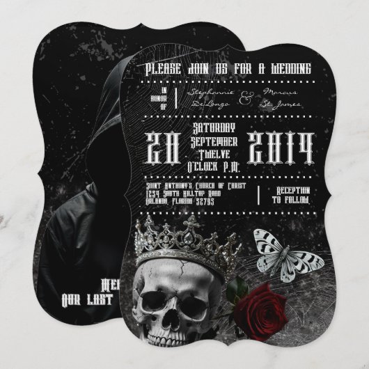 5x7 Huwelijksuitnodiging Haunting Adeline Zade Mea Kaart (Voorkant / Achterkant)