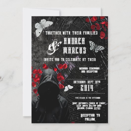 5x7 Huwelijksuitnodiging Haunting Adeline Zade Mea Kaart (Voorkant)