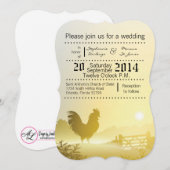 5x7 Huwelijksuitnodiging Sunny Morning Boerderij L Kaart (Voorkant / Achterkant)