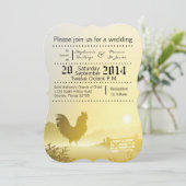 5x7 Huwelijksuitnodiging Sunny Morning Boerderij L Kaart (Staand voorkant)