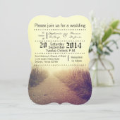 5x7 huwelijksuitnodiging Sunrise Pathway Walkway P Kaart (Staand voorkant)