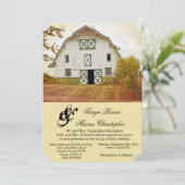 5x7 Huwelijksuitnodiging Sunset Barn Country Rusti Kaart (Staand voorkant)