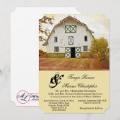 5x7 Huwelijksuitnodiging Sunset Barn Country Rusti Kaart (Voorkant / Achterkant)