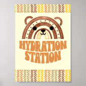 5x7 Hydratatie Station Boho Woodland Beer Verjaard Poster (Voorkant)