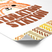 5x7 Hydration Station Boho Woodland Fox Verjaardag Poster (Hoek)