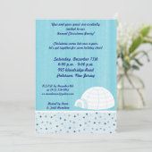 5x7 Igloo Baby Blue Invitation Kaart (Staand voorkant)