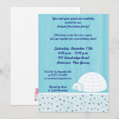 5x7 Igloo Baby Blue Invitation Kaart (Voorkant / Achterkant)