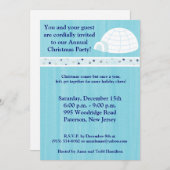 5x7 Igloo Baby Blue Invitation Kaart (Voorkant / Achterkant)
