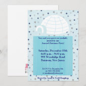 5x7 Igloo Baby Blue Invitation Kaart (Voorkant / Achterkant)