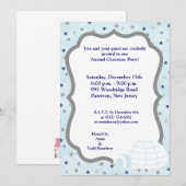 5x7 Igloo Baby Blue Invitation Kaart (Voorkant / Achterkant)