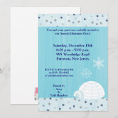 5x7 Igloo Baby Blue Invitation Kaart (Voorkant / Achterkant)