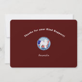5x7 in. Flat Dank je creditcard Halloween Samoyed Bedankkaart (Achterkant)