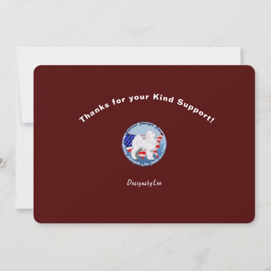5x7 in. Flat Dank je creditcard Halloween Samoyed Bedankkaart (Achterkant)