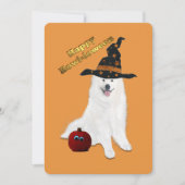 5x7 in. Flat Dank je creditcard Halloween Samoyed Bedankkaart (Voorkant)