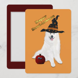 5x7 in. Flat TY-berichtkaart Halloween Samoyed Bedankkaart