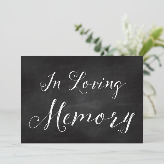 5x7 in Loving Memory Sign for Wedding (Staand voorkant)