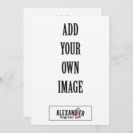 5x7-inch A7 verticale flatuitnodiging Save The Date (Voorkant / Achterkant)