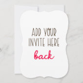 5x7-inch beugelvormige uitnodigingsdruk kaart (Achterkant)