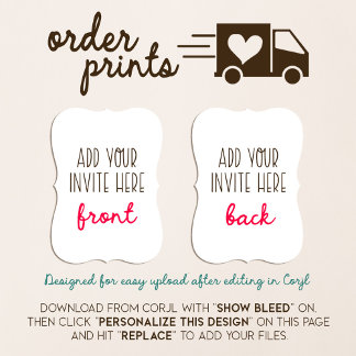 5x7-inch beugelvormige uitnodigingsdruk kaart