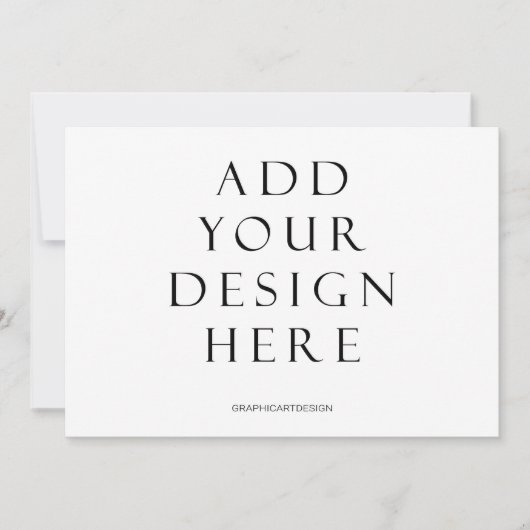 5x7-inch horizontale Kaart voor uitnodigingen afdr (Voorkant)