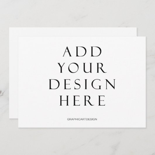 5x7-inch horizontale Kaart voor uitnodigingen afdr (Voorkant / Achterkant)