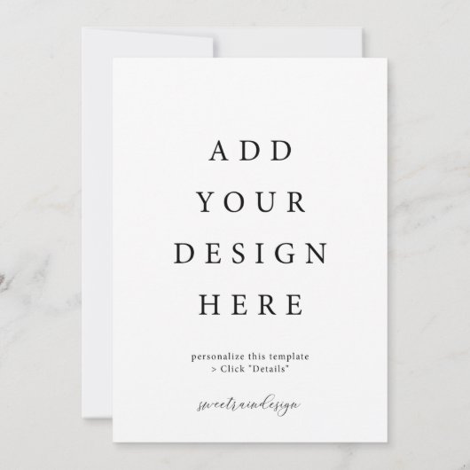 5x7-inch Kaarten met platte uitnodiging (Achterkant)