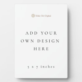 5x7 inch Plaque met standaard Fotoplaat