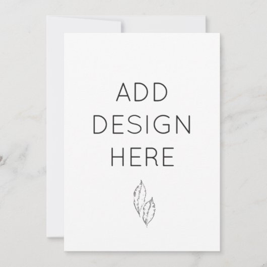 5x7-inch uitnodigingskaarten - Aangepaste afdruk Kaart (Voorkant)