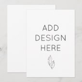 5x7-inch uitnodigingskaarten - Aangepaste afdruk Kaart (Voorkant / Achterkant)