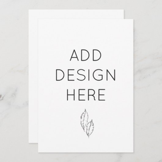 5x7-inch uitnodigingskaarten - Aangepaste afdruk Kaart (Voorkant / Achterkant)