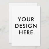 5x7-inch uitnodigingskaarten - Aangepaste afdruk Kaart (Voorkant / Achterkant)