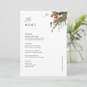 5x7-inch winterfeest tijdens het avondeten menu (Staand voorkant)