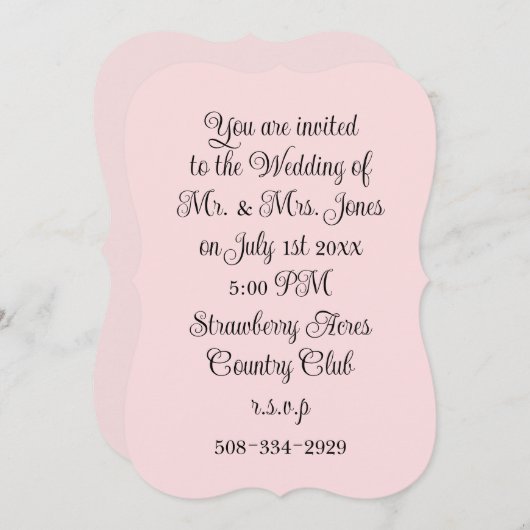 5x7 Invitation Bracket Kaart (Voorkant / Achterkant)