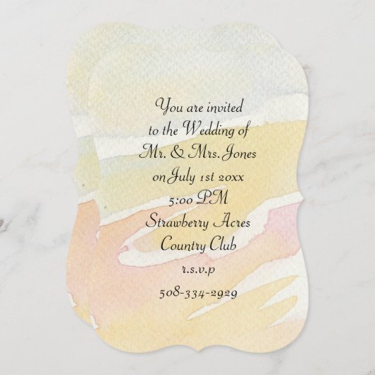 5x7 Invitation Bracket Kaart (Voorkant / Achterkant)