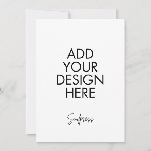 5x7" Invitation Kaart Custom Print (Voorkant)