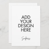 5x7" Invitation Kaart Custom Print (Voorkant / Achterkant)