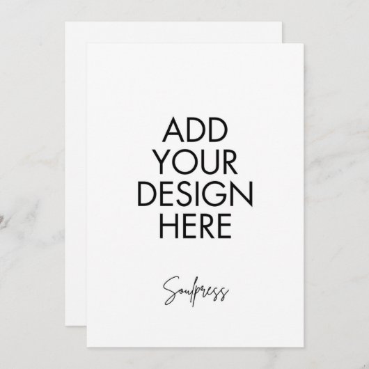 5x7" Invitation Kaart Custom Print (Voorkant / Achterkant)