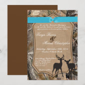 5x7 Jachtpaar Herten Doe Buck Huwelijksuitnodiging Kaart (Voorkant / Achterkant)