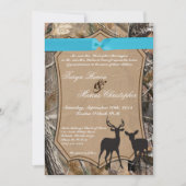5x7 Jachtpaar Herten Doe Buck Huwelijksuitnodiging Kaart (Voorkant)
