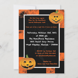 5x7 Jack-O-Lantern Leuke Feestuitnodiging Kaart