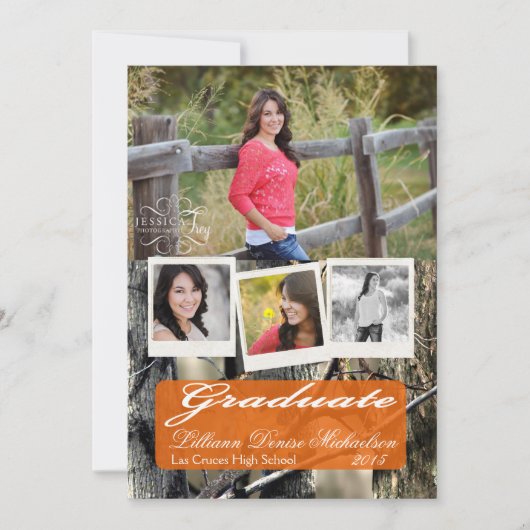 5x7 Jagers Camo Camouflage Wo Senior Aankondiging (Voorkant)