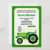 5x7 John Green Boerderij Tractor Birthday Invitati Kaart (Voorkant)