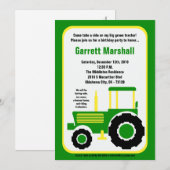 5x7 John Green Boerderij Tractor Birthday Invitati Kaart (Voorkant / Achterkant)